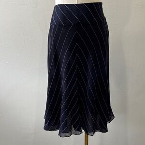 Lauren Ralph Lauren 100% Silk Pinstripe Skirt – Size 6P